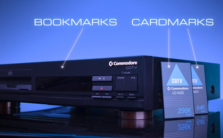 CDTV-C1000-with-memory-cards-CD1401-CD1405-bookmarks-cardmarks-A